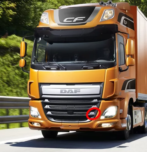Daf CF Euro6 hűtőrács takaró fedél BAL
