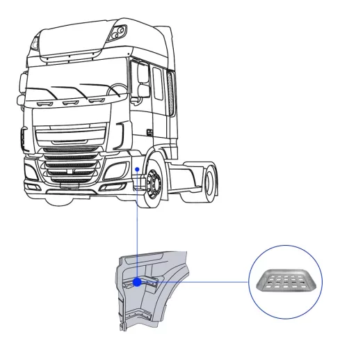 Daf XF106 felső lépcsőbetét