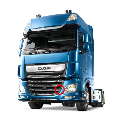 Daf XF106 hűtőrács takaró fedél BAL