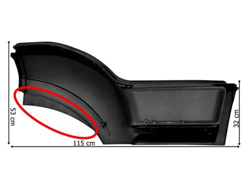 Iveco Stralis / Trakker 2012-ig felső lépcső Bal, Alacsony, Peremmel