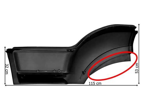Iveco Stralis / Trakker 2012-ig felső lépcső Jobb, Alacsony, Peremmel