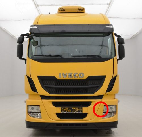 Iveco Stralis II. lökhárító borítás / fényszóró takaró BAL