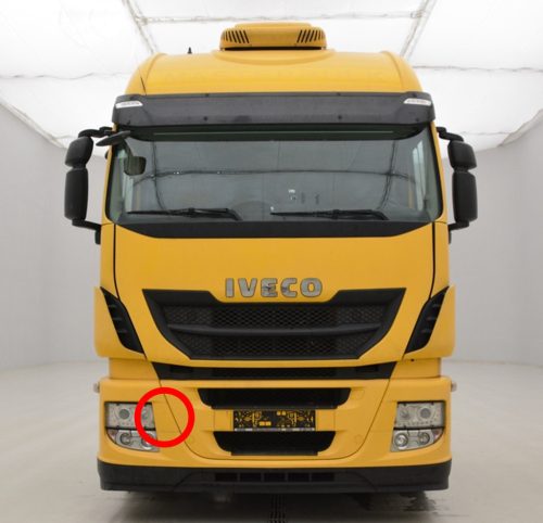 Iveco Stralis II. lökhárító borítás / fényszóró takaró JOBB