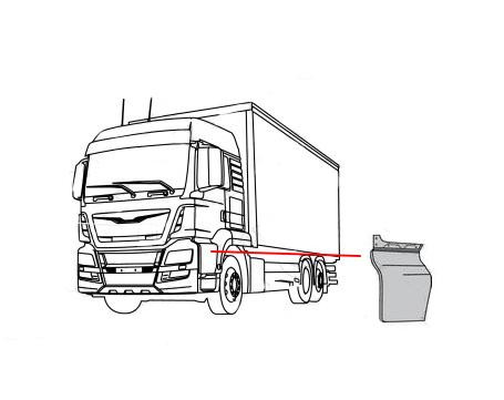 Man TGA kisfülke ajtó hosszabbítás BAL