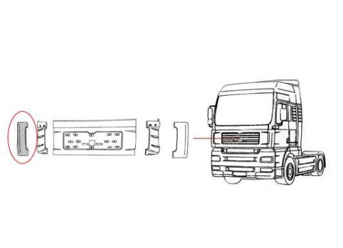 Man TGA sarokelem / légterelő JOBB