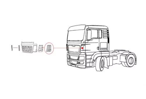 Man TGX/TGS sarokelem / légterelő BAL