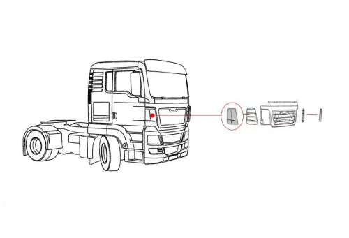 Man TGX/TGS sarokelem / légterelő JOBB