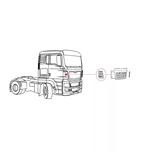 Man TGX/TGS sarokelem / fülke borítás JOBB