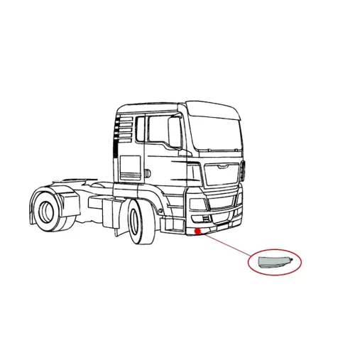 Man TGX lökhárító sarokelem JOBB