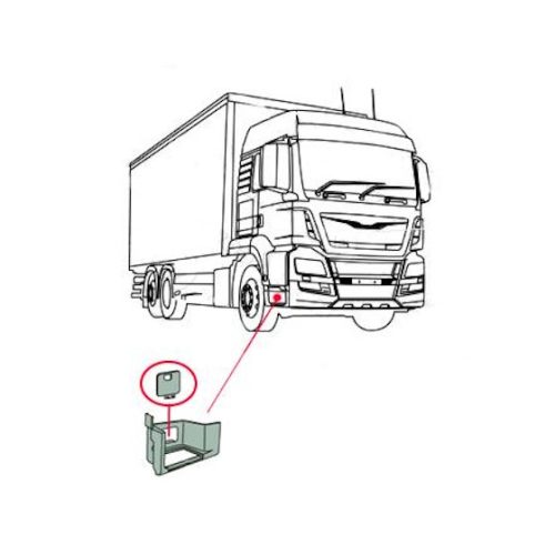 Man TGA fellépő / lépcső ajtó