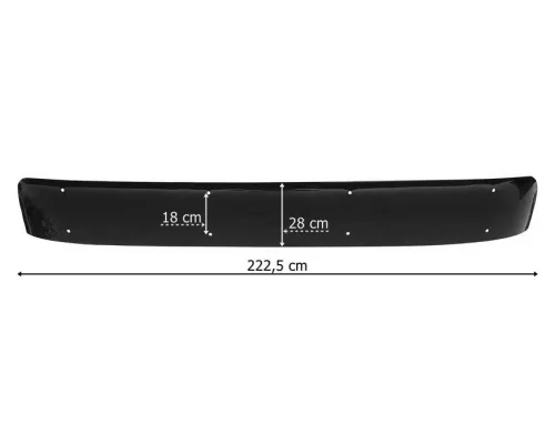 Man TGX Euro6 napellenző 222,5x28cm Középmagas tetőre