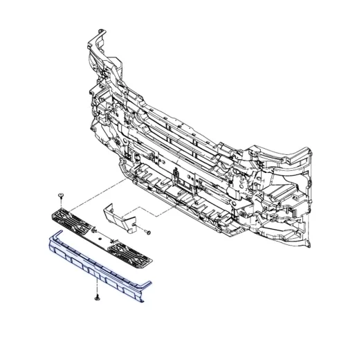 Man TGX / TGS 2021 lökhárító közép rész SZÜRKE