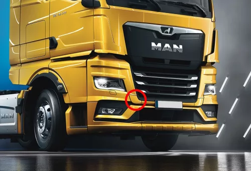 Man TGX 2021 lökhárító borítás JOBB FELSŐ FEHÉR