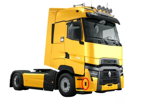 Renault T széria 2021-től lökhárító BURKOLAT JOBB FEKETE