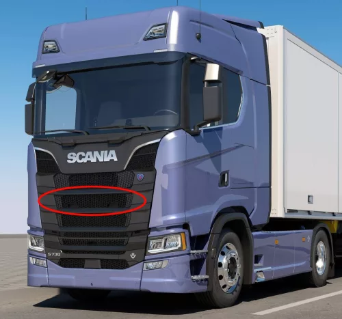 Scania S széria hűtőrács betét FELSŐ