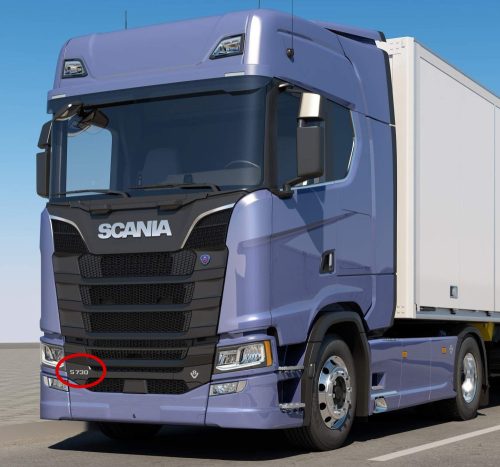 Scania S széria hűtőrács elem "B"  JOBB