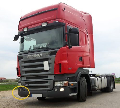 Scania R / P / G 2005-2010 első lökhárító sarok JOBB, ALACSONY