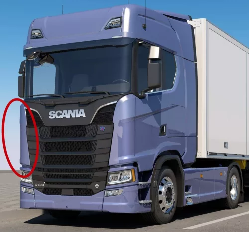 Scania S széria sarokelem JOBB 113,5cm