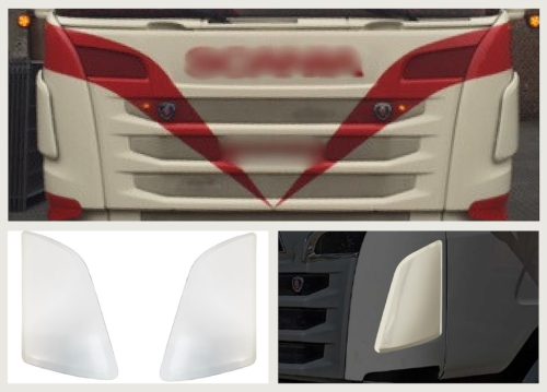 Scania R Streamline kiegészítő légterelő párban