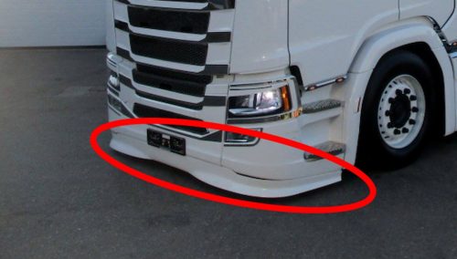 Scania R 2017-től lökhárító spoiler hullámos