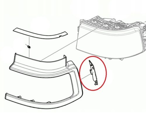 Scania S széria fényszóró keret BETÉT BAL