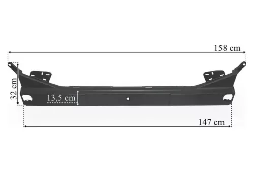 Scania S széria első lökhárító közép rész 32cm borda nélkül
