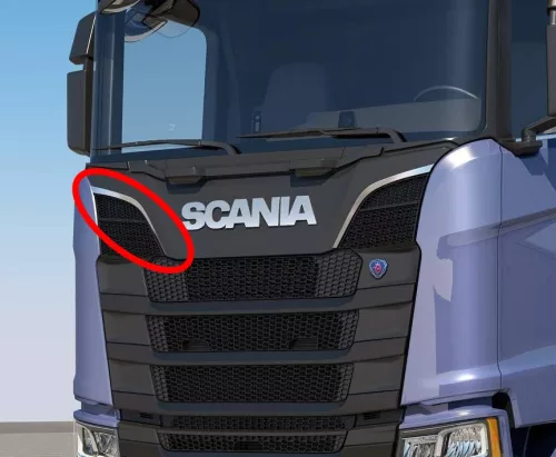 Scania S széria kiegészítő fényszóró díszkeret Jobb