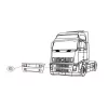 Volvo FH 2002-2008 hűtőrács keret takaró, Jobb felső