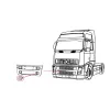 Volvo FH 2002-2008 hűtőrács keret takaró, Bal alsó