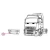 Volvo FH 2002-2008 hűtőrács keret takaró, Jobb alsó