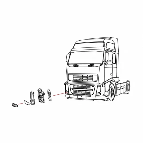 Volvo FH ködlámpa Borítás JOBB