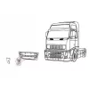 Volvo FH 2008-2013 hűtőrács keret takaró, Bal