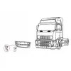 Volvo FH 2008-2013 hűtőrács keret takaró, Jobb