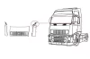 Volvo FH14 tükörszár borítás párban BAL