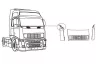 Volvo FH14 tükörszár borítás párban JOBB