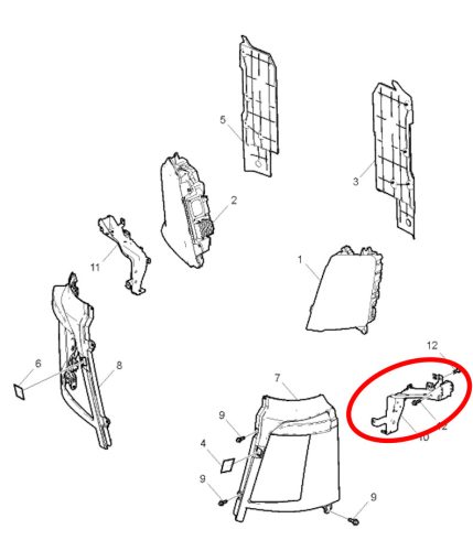 Volvo FH4 / FM II fényszóró tartó BAL