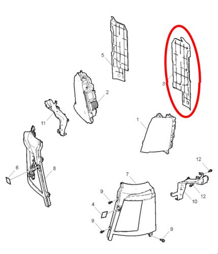 Volvo FH4 takaróelem a fényszóró mögé BAL