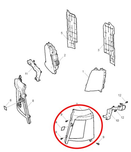 Volvo FH4 fényszóró keret BAL