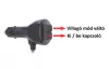 LED sárga villogó FÉNYHÍD 600 mm mágnestalpas  12/24V POWER
