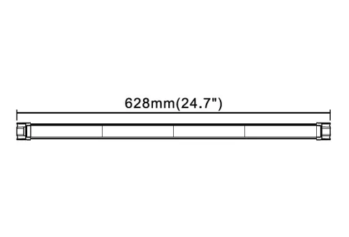Beépíthető  LED Sárga villogó FÉNYHÍD 12/24V 628mm