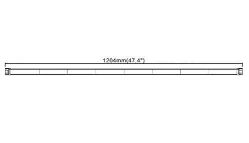 Beépíthető  LED Sárga villogó FÉNYHÍD 1204mm 12/24V 1204mm