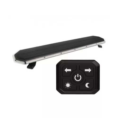 LED sárga villogó FÉNYHÍD 1528mm SLIM csavarozható 12/24V +TÁVVEZÉRLŐ