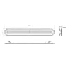 LED sárga villogó FÉNYHÍD 1528mm SLIM csavarozható 12/24V +TÁVVEZÉRLŐ
