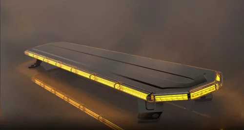 LED sárga villogó FÉNYHÍD 1070mm SLIM csavarozható 12/24V +TÁVVEZÉRLŐ