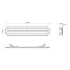 LED sárga villogó FÉNYHÍD 1070mm SLIM csavarozható 12/24V +TÁVVEZÉRLŐ