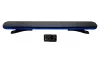 LED KÉK villogó FÉNYHÍD 1200mm SLIM csavarozható 12/24V +TÁVVEZÉRLŐ