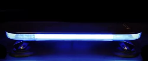 LED KÉK villogó FÉNYHÍD 1200mm SLIM csavarozható 12/24V +TÁVVEZÉRLŐ