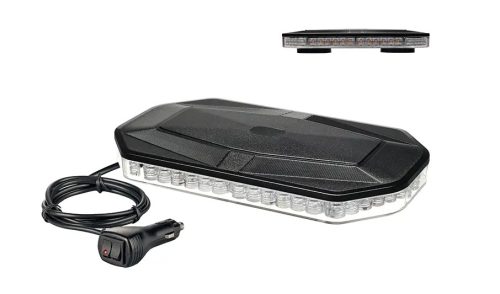 LED sárga villogó FÉNYHÍD 293 mm mágnestalpas 12/24V SLIM