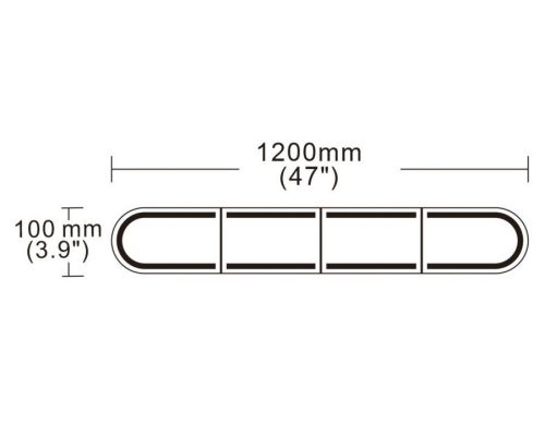 LED sárga villogó fényhíd 1200mm SLIM, csavarozható 12/24V