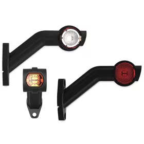 Foncsoros LED gumilámpa 12/24V hosszú ferde (P/F/S) JOBB